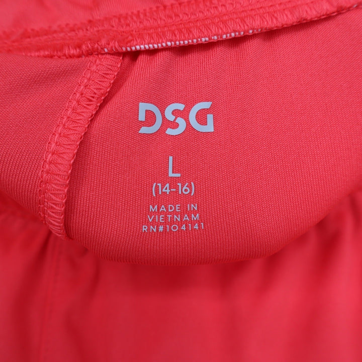 DSG Boys All Sport Short Cabana Coral Pink White Size L 14-16
