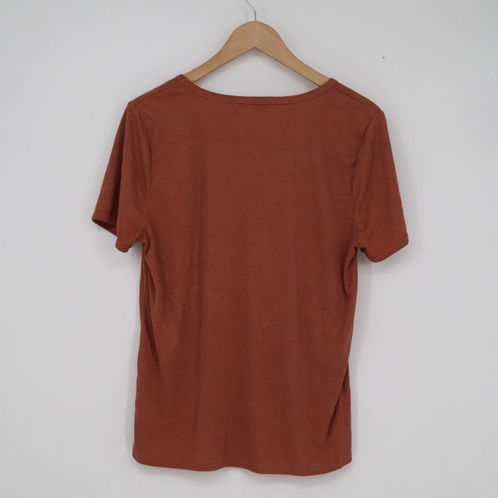 Green Envelope Los Angeles Womens L Scoop Neck Short Sleeve T-Shirt Rust