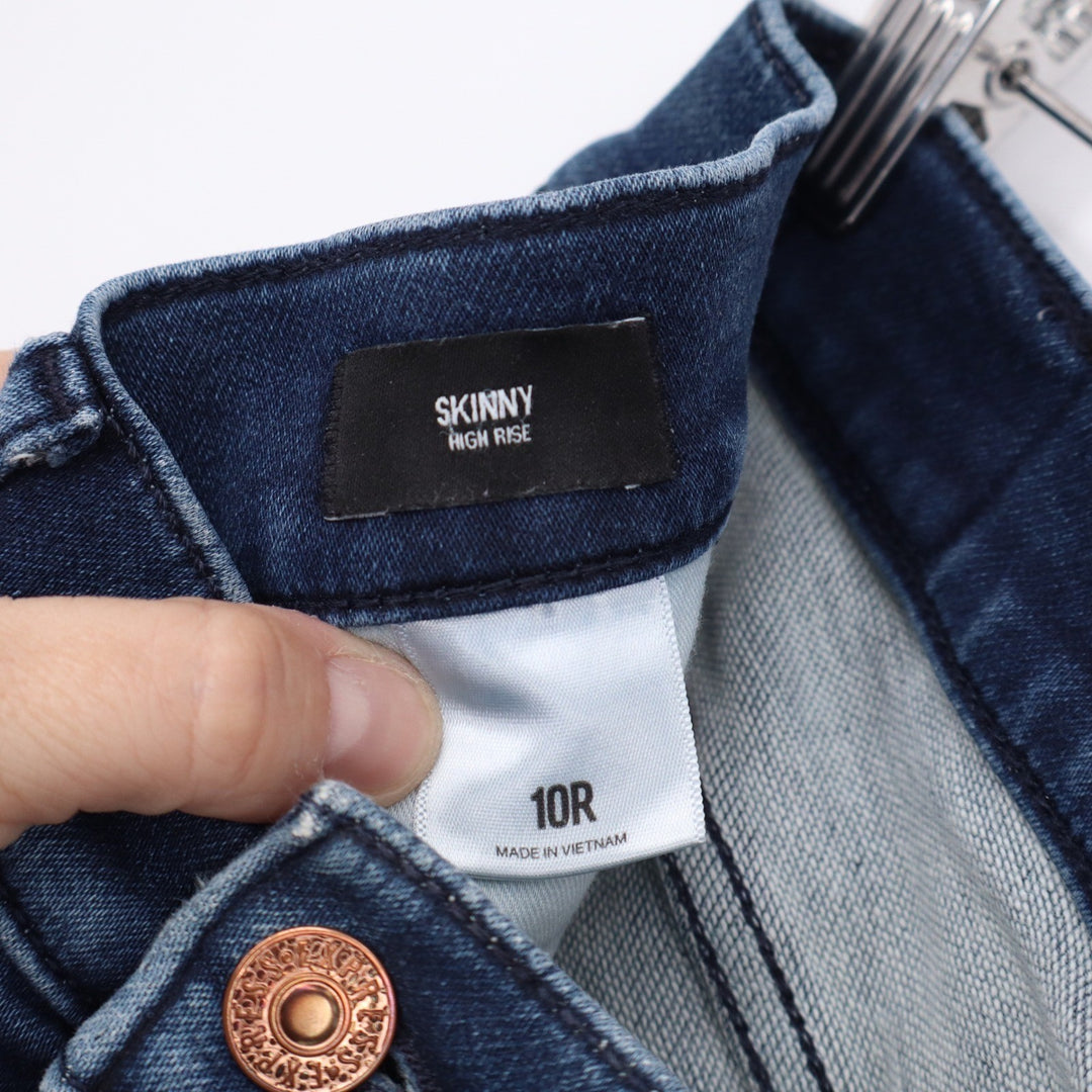 Express Skinny High Rise Dark Wash Indigo Denim Jeans Size 10R