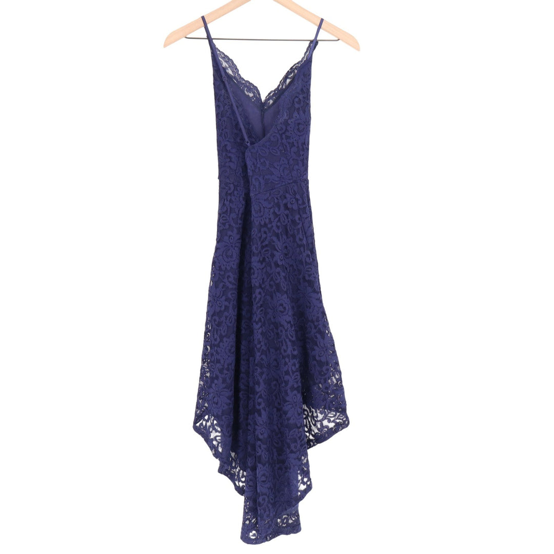 Windsor Navy Blue Lace High-Low V-Neck Formal Dress Small
