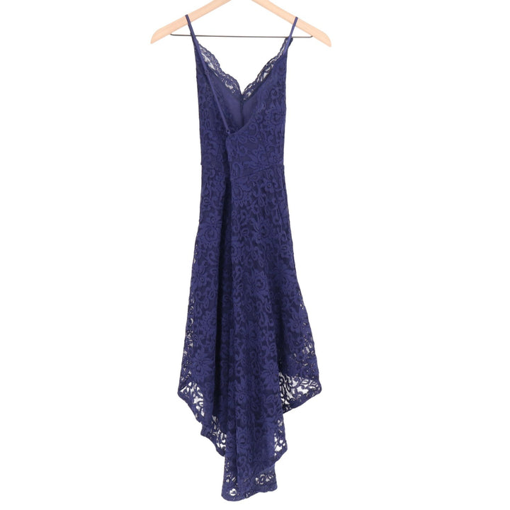 Windsor Navy Blue Lace High-Low V-Neck Formal Dress Small
