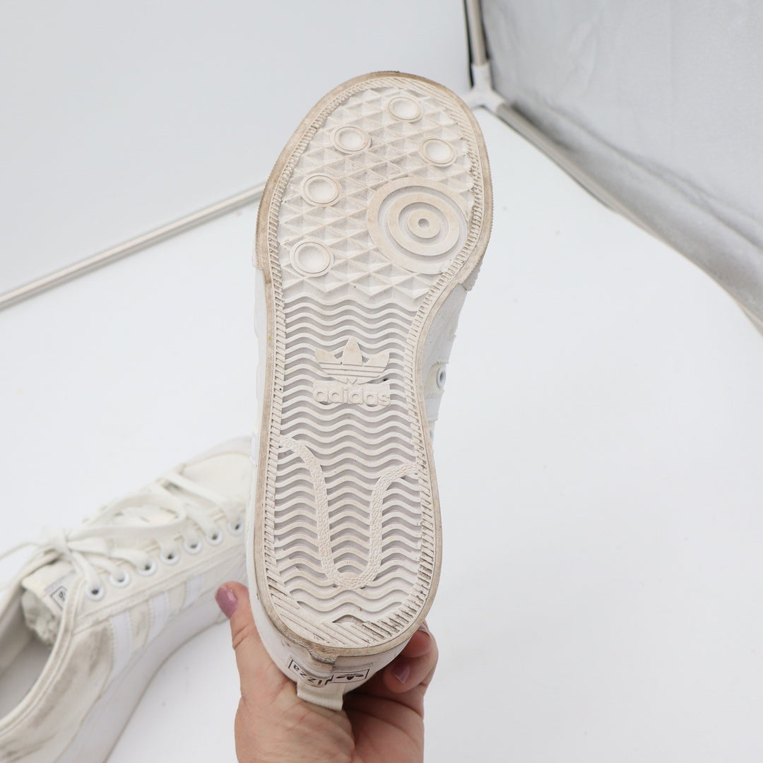 Adidas Nizza Platform Sneakers Womens 9 Cloud White Canvas Shoes