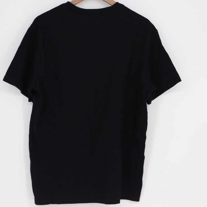 American Giant Mens Black V Neck T Shirt Size L Made in USA Cotton Basic Tee