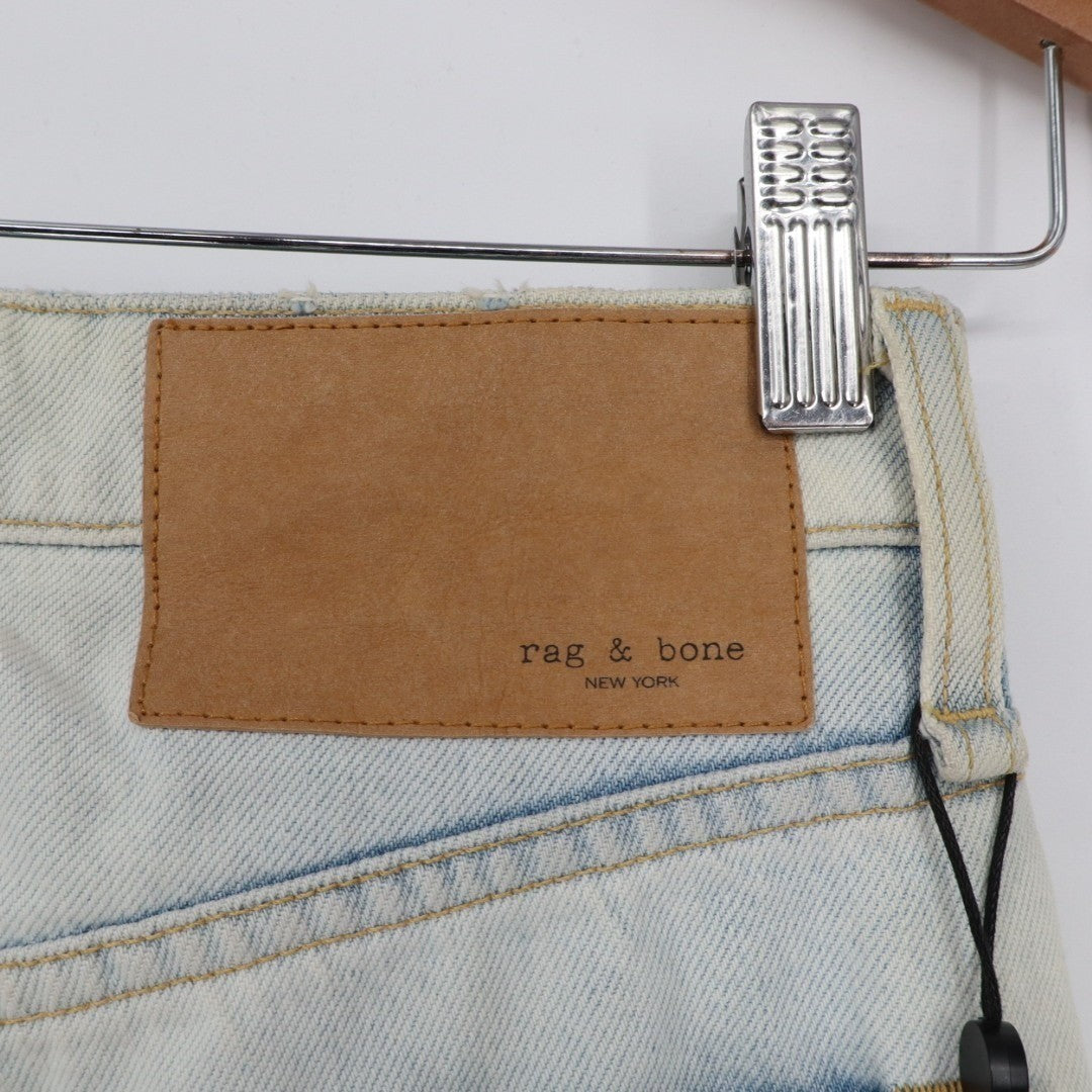 Rag & Bone New York Jeans Womens 23 Blue Denim Cotton Distressed Mid Rise Comfy