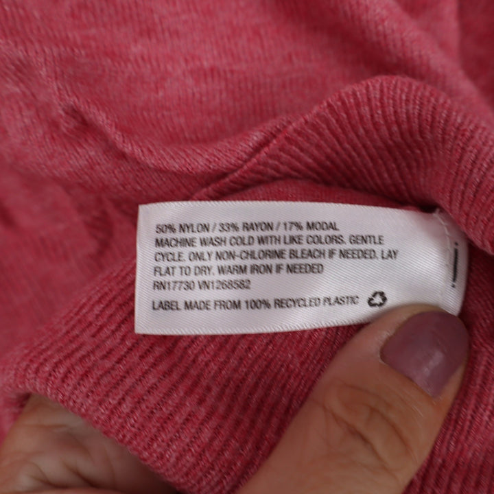 A New Day Womens V-Neck Pullover Sweater Pink Heathered Size S