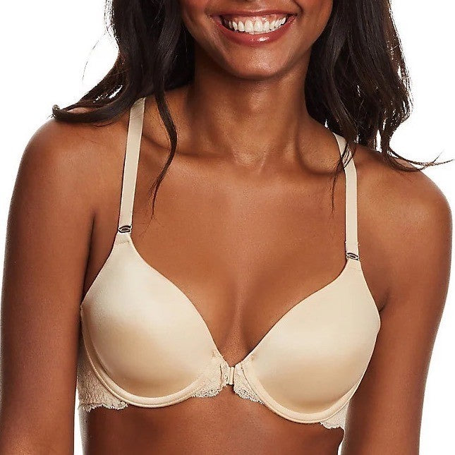 Maidenform One Fab Fit Bra Womens 38D Latte Lift Extra Coverage Lace T-Back