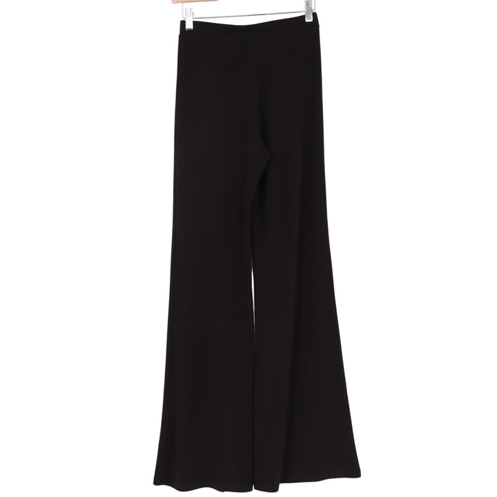 Trousers Womens Core Black Knitted Pull On High Rise Street Wear Flared Leg