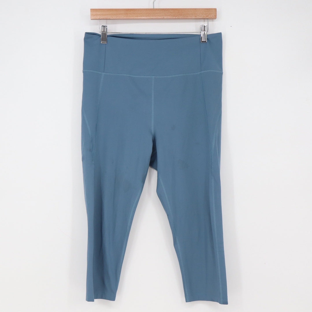 Girlfriend Collective Leggings Womens XL Compressive Crop Blue Activewear Good