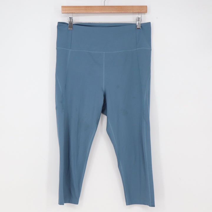 Girlfriend Collective Leggings Womens XL Compressive Crop Blue Activewear Good