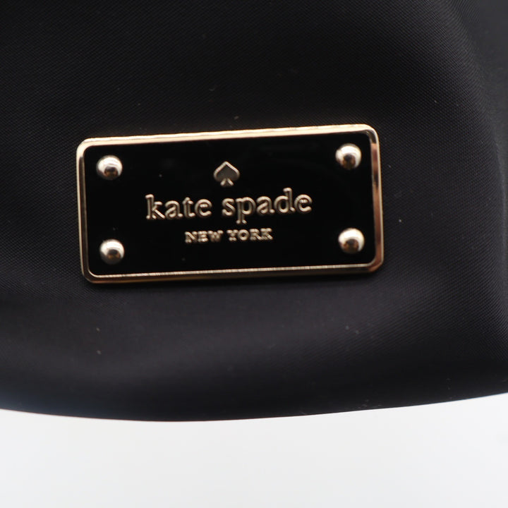 Kate Spade Black Nylon Hobo Shoulder Bag Gold Hardware