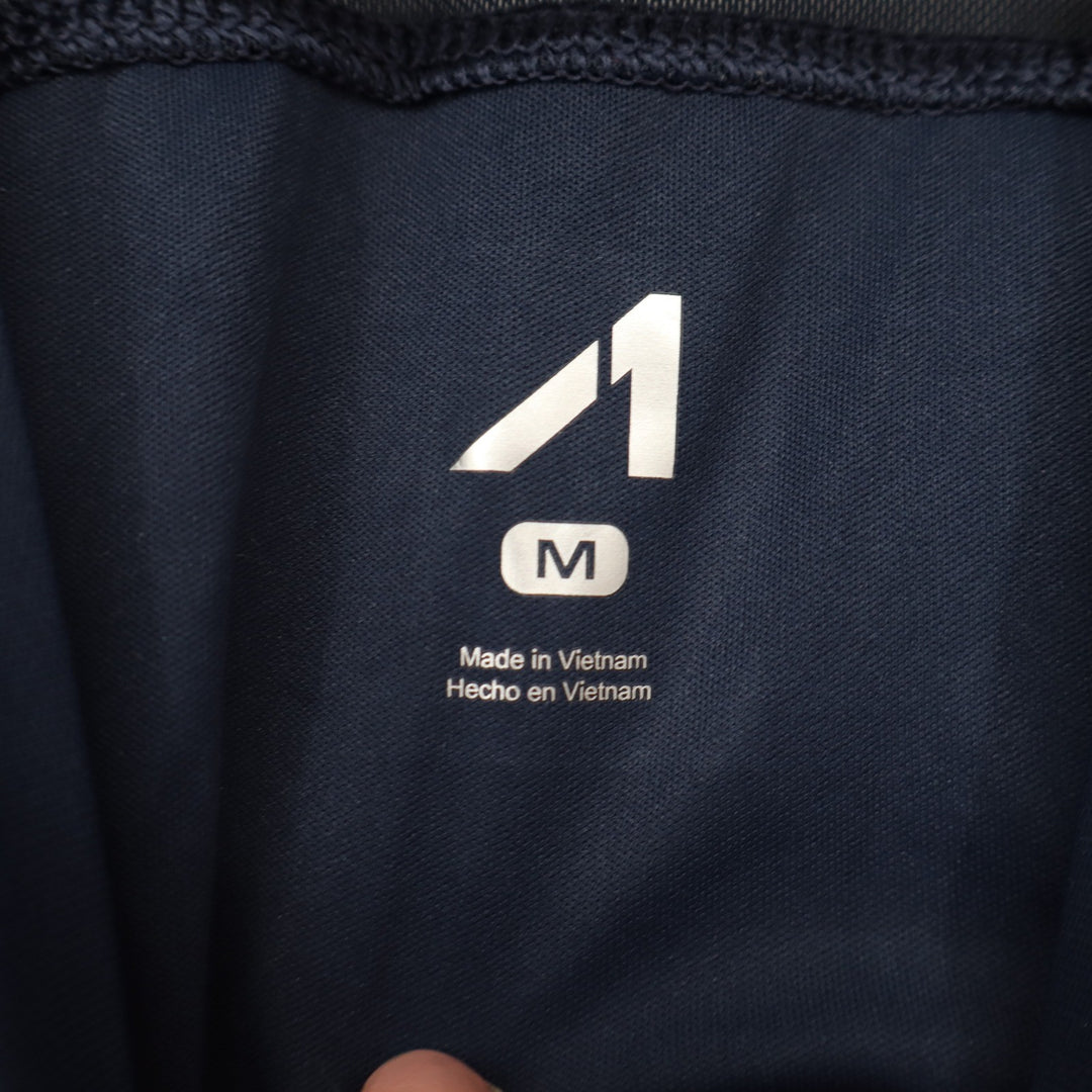 And1 Long Sleeve Performance Shirt Navy Blue Mesh Back Activewear Size M