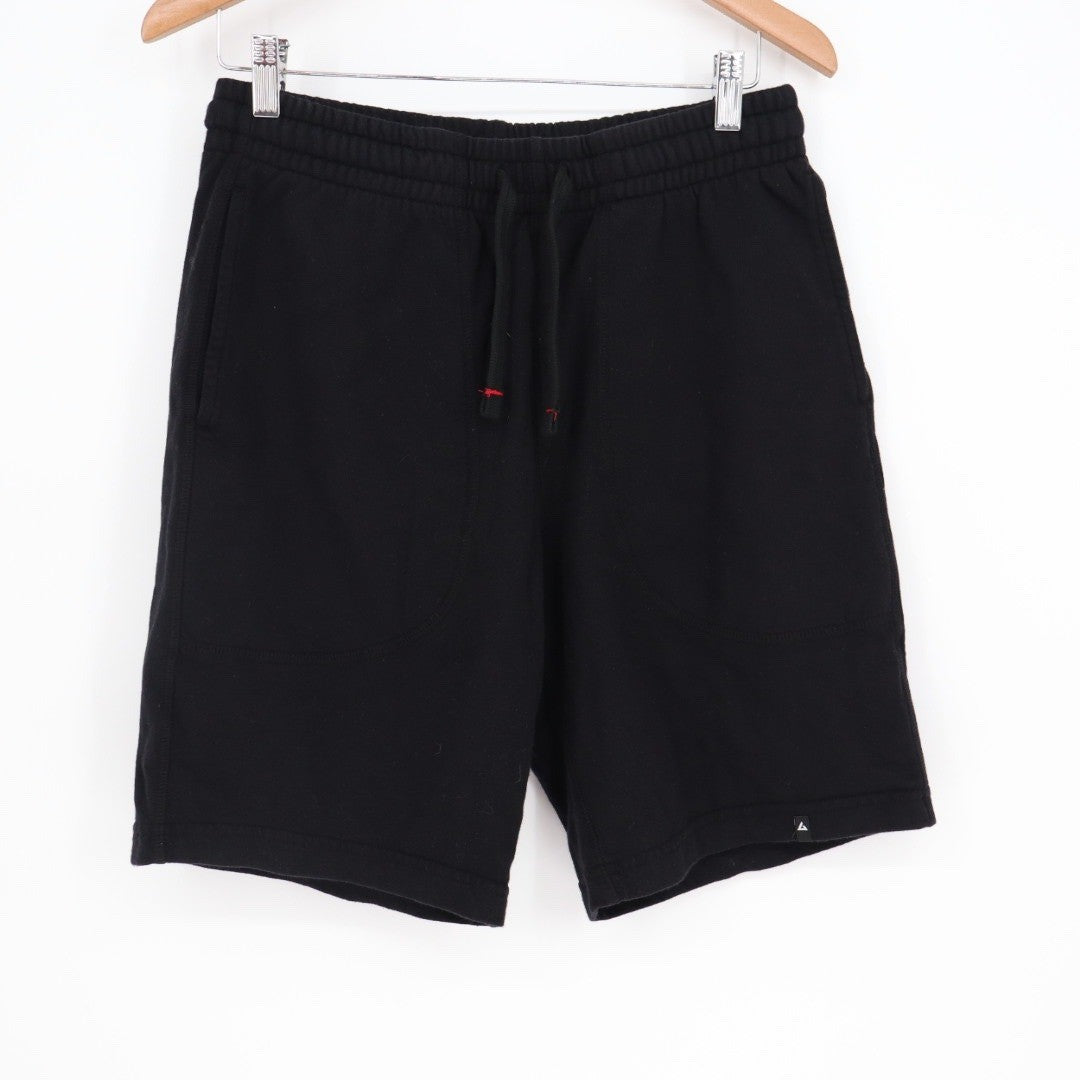 American Giant Men's Sweatshorts Black Cotton Elastic Wist Size S Made In USA