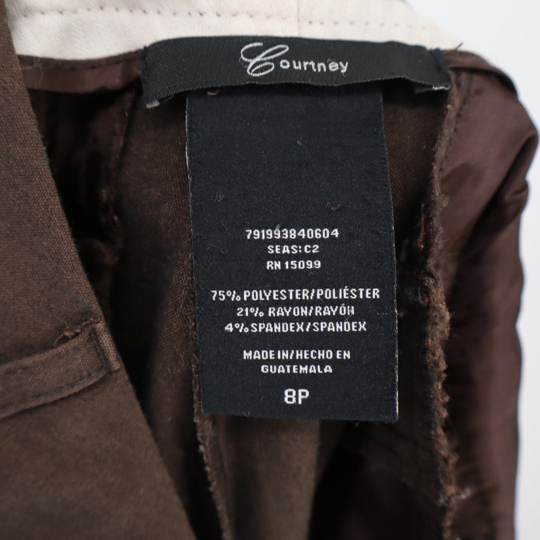 Courtney Brown Straight Leg Trousers Womens 8P Petite Career Work Pants