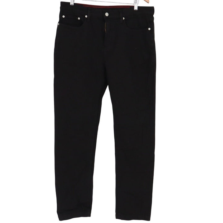 American Giant Roughneck Jeans Mens 34x32 Black Canvas Cotton Stretch Straight