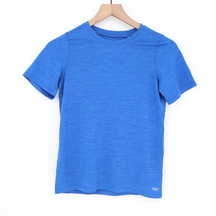 DSG Boys Movement Tee Royal Blue Heather Short Sleeve Athletic Shirt M 10-12