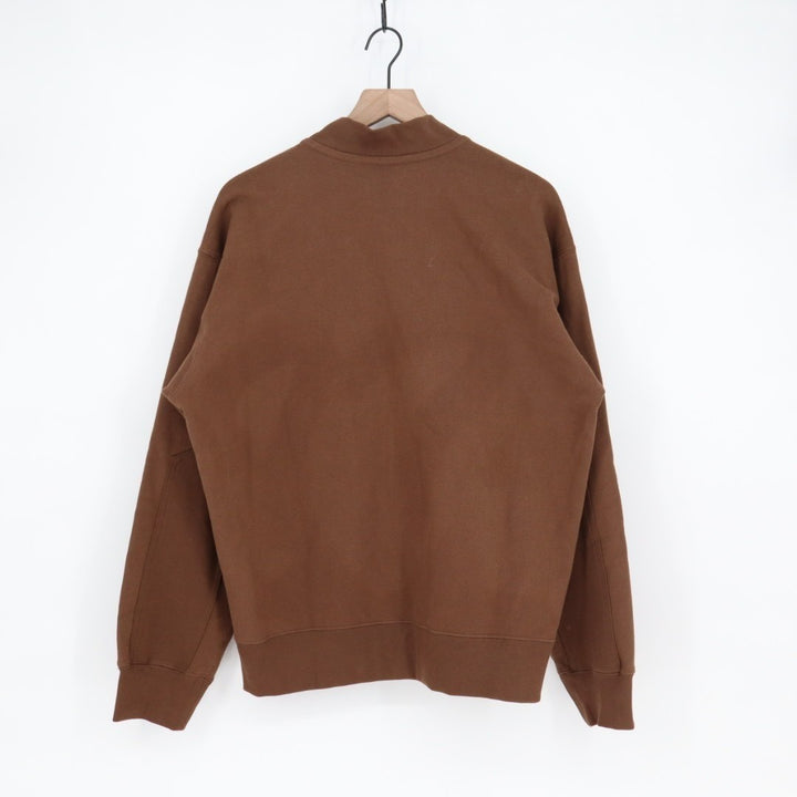 American Giant Bomber Jacket Mens M  Brown Full Zip Cotton Ribbed Fleece Lined
