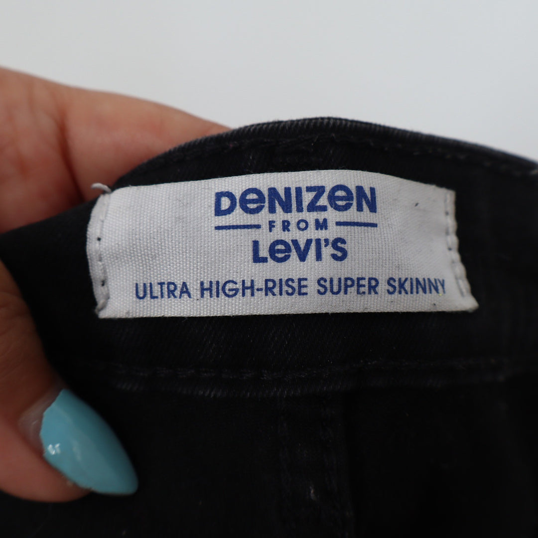 Denizen Jeans Womens 12 Ultra High-Rise Super Skinny Black Stretch Excellent