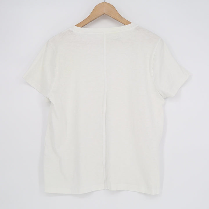 J.Crew Girlfriend Tee White Cotton Short Sleeve Crewneck T-Shirt Large