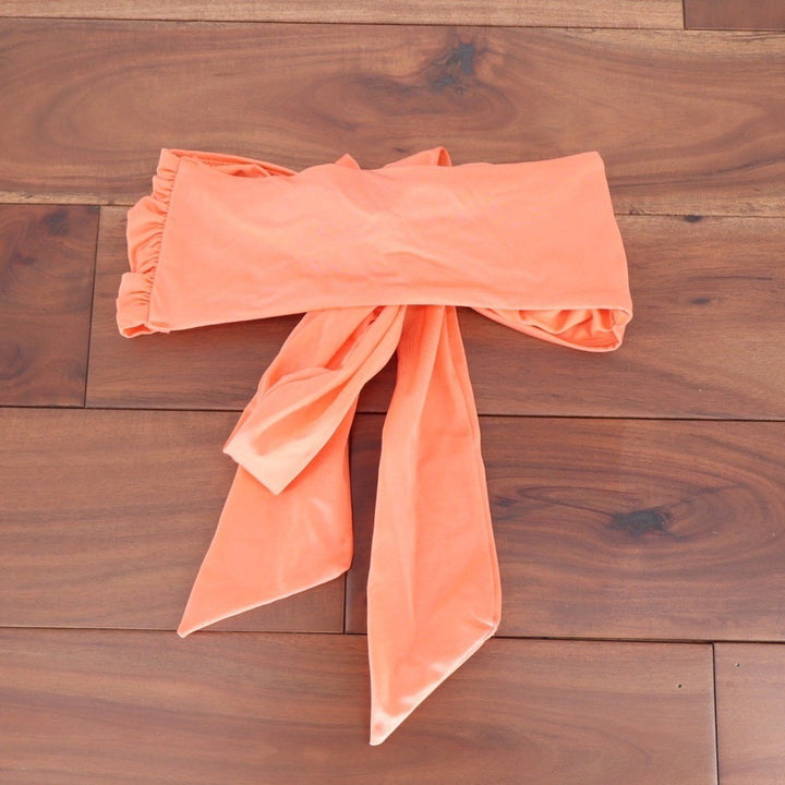 ASOS DESIGN Orange Bandeau Bikini Top Bow Detail Swimwear Size US 2