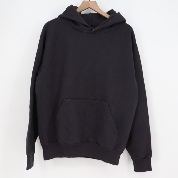 American Giant Hoodie Mens Medium Black Cotton Kangaroo Pocket Ribbed Sleeve