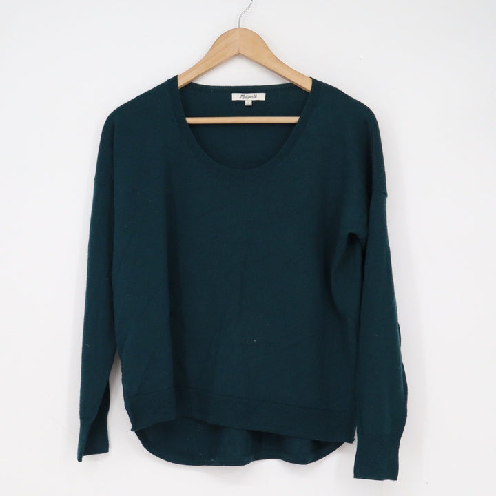 Madewell Womens 100% Merino Wool Scoop Neck Sweater Green Size S