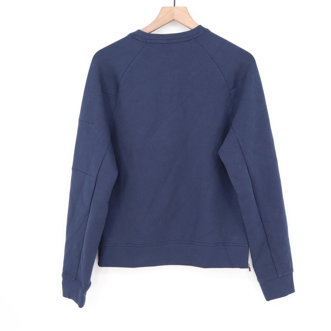 DSG Mens XS Navy Blue Crewneck Sweatshirt Side Zippers Sleeve Pocket