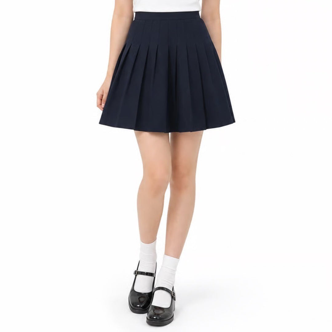 Lands' End Kids Navy Blue Pleated School Uniform Skirt Size 10 Girls