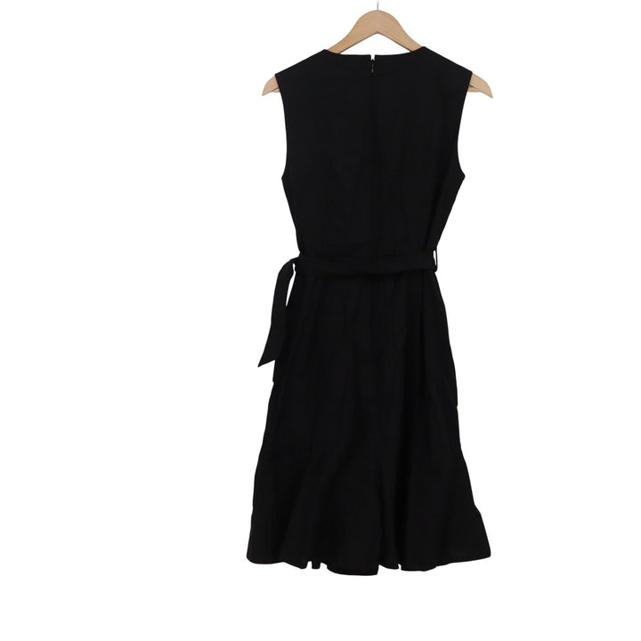 Calvin Klein Womens Black Sleeveless Belted Fit & Flare Dress Size 4