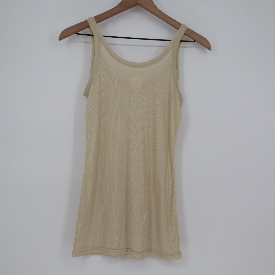 ZOA Ribbed Tank Top Cream M Basic Layering Essential