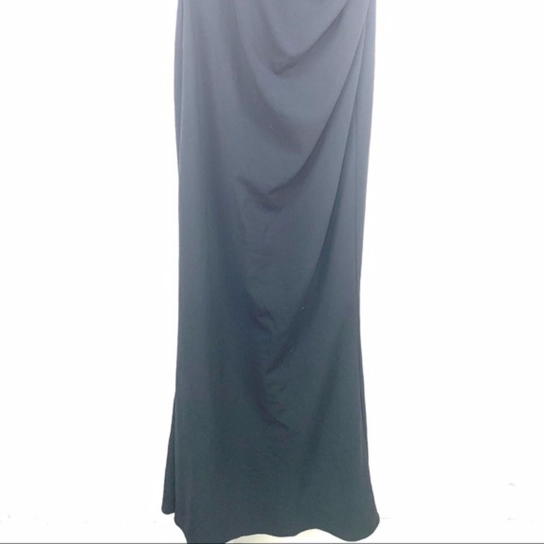 ELIZA J KNOT FRONT OFF THE SHOULDER MAXI DRESS
