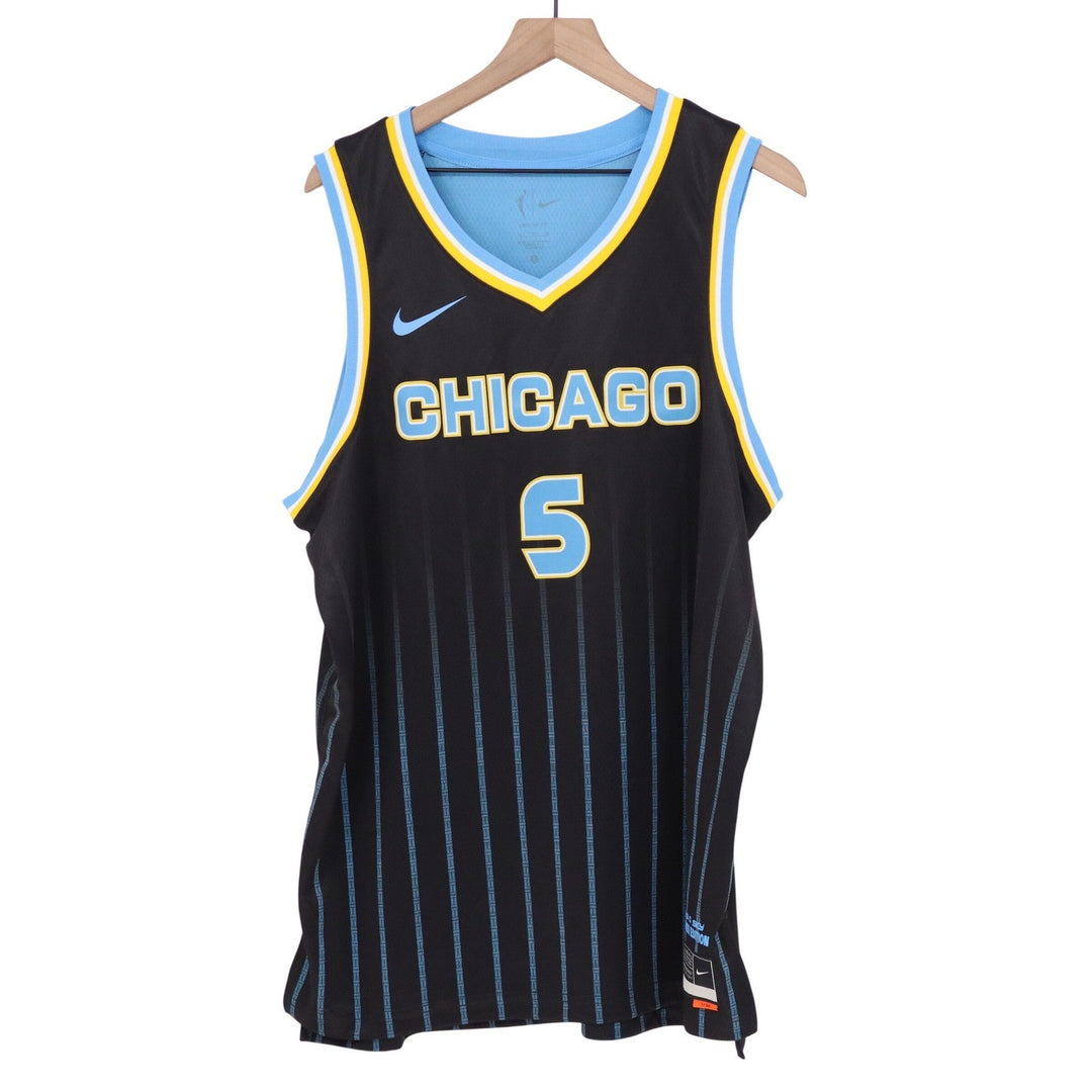 Nike Chicago Sky Angel Reese 5 Explorer Edition WNBA Jersey Black XL 9979