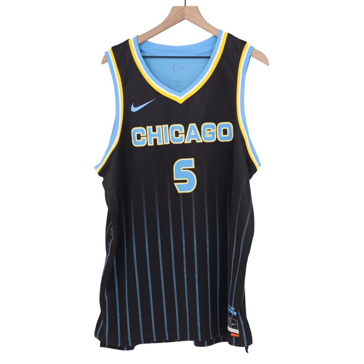 Nike Chicago Sky Angel Reese 5 Explorer Edition WNBA Jersey Black XL 9979