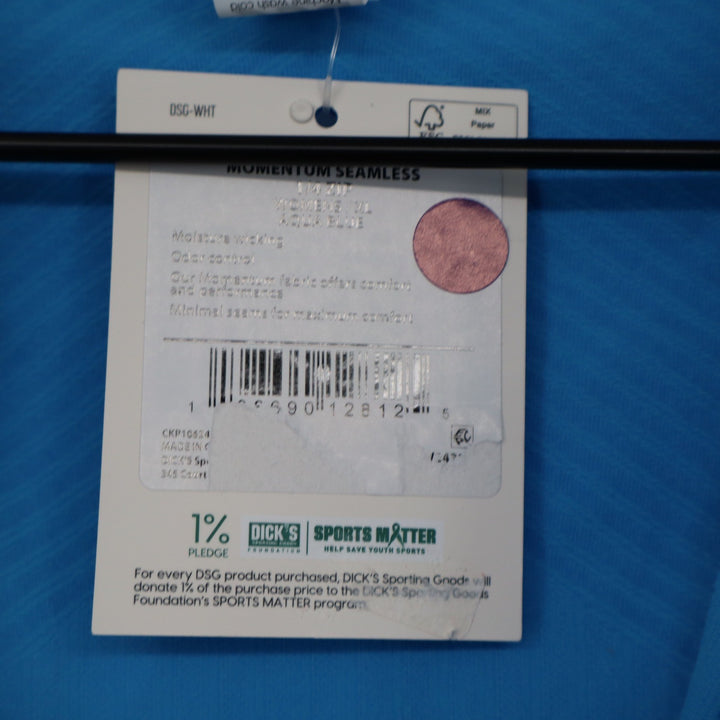 DSG Momentum Seamless 1/4 Zip Pullover Aqua Blue Womens XL