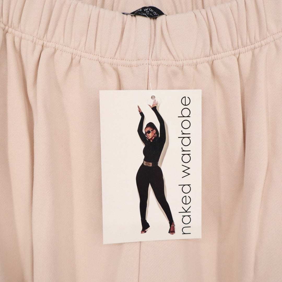 Naked Wardrobe Tan Beige Sweatshirt Joggers Set Large Loungewear