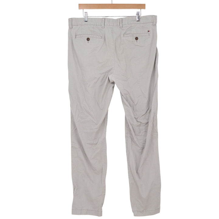 Tommy Hilfiger Pants Mens 36/34 Tailored Fit Gray Chino Stretch Excellent