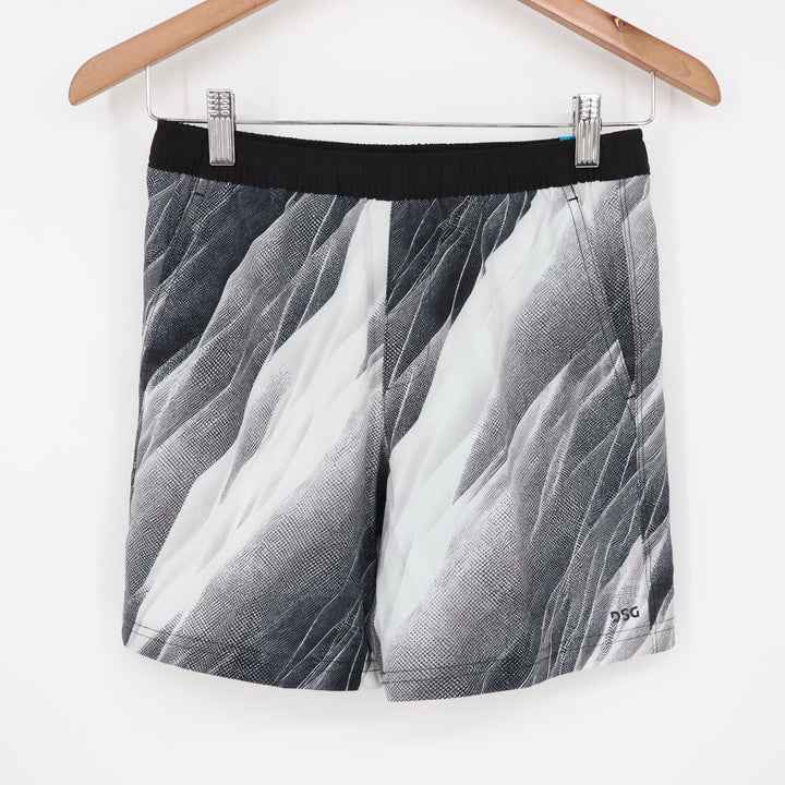 DSG Boys Agility Short Pure White AI Formation Print Black Gray M