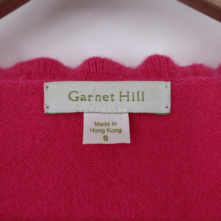 Garnet Hill Pink Cashmere Waterfall Cardigan Sweater Size S