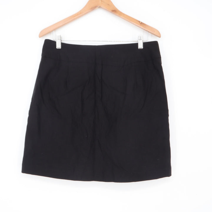 Peck & Peck Skort Women 10 Black Solid A-Line Athletic Work Casual Excellent