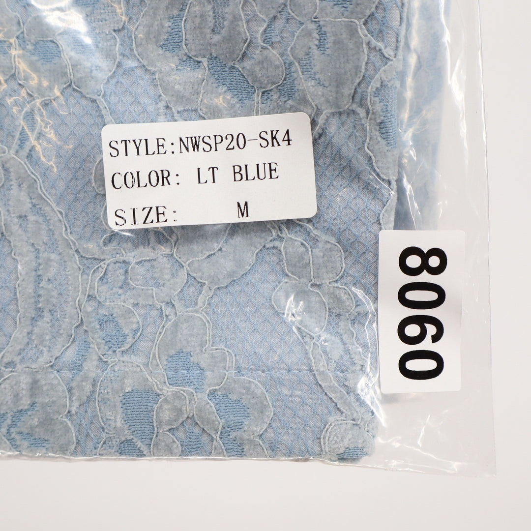 Naked Wardrobe Light Blue Floral Lace Mini Skirt Size M