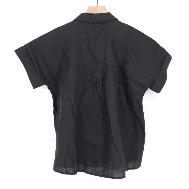 American Giant Black Women's Linen Shirt Size XS Made In USA
