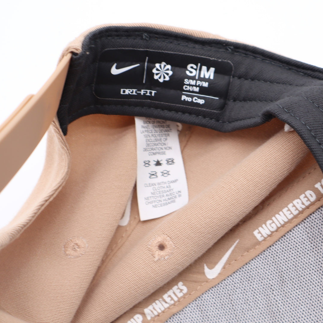 Nike Pro Cap Tan Khaki Dri-FIT Snapback Hat Rope Detail S/M NEW
