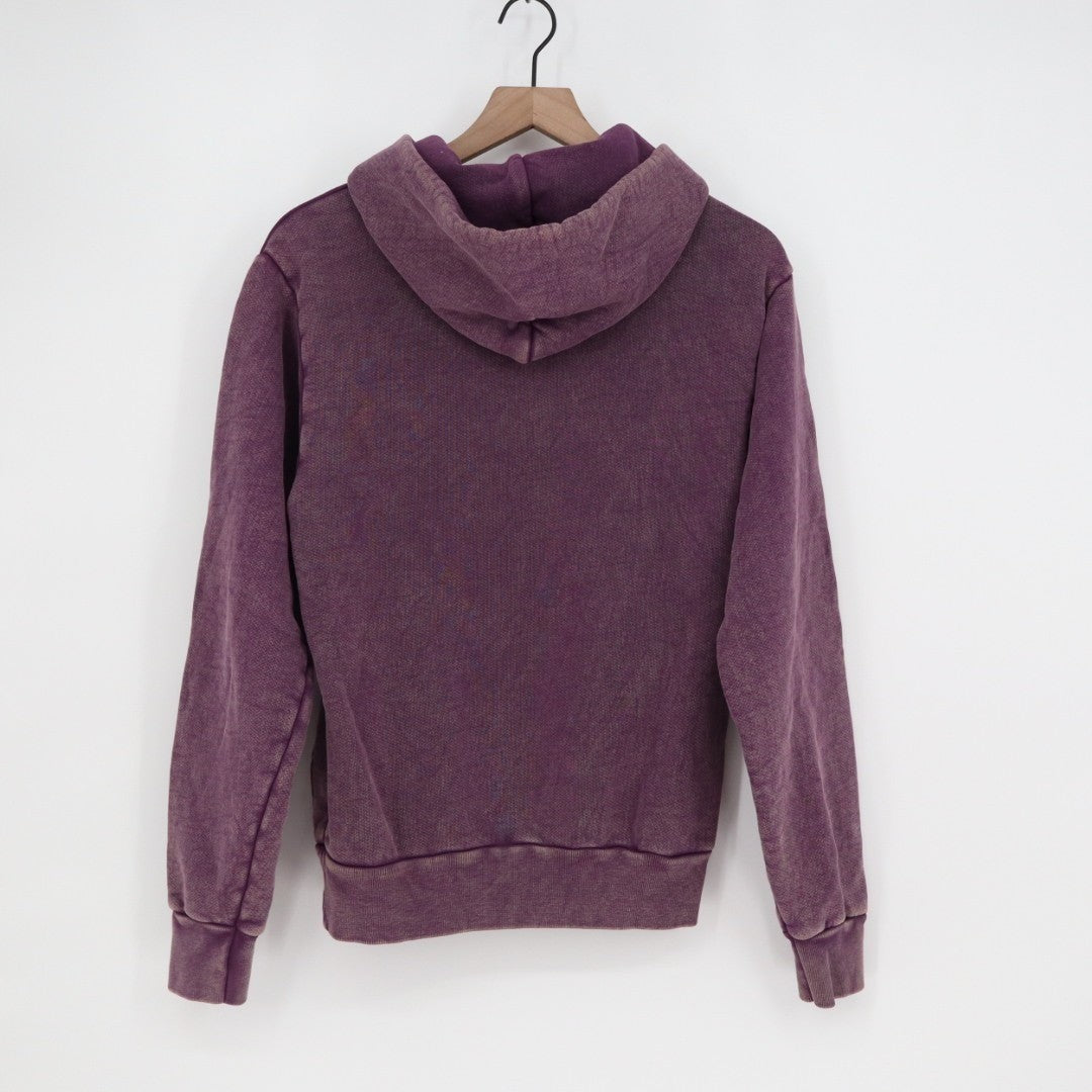 American Giant Hoodie Womens XS Purple Cotton Kangaroo Pockets Full Zip Ribbed