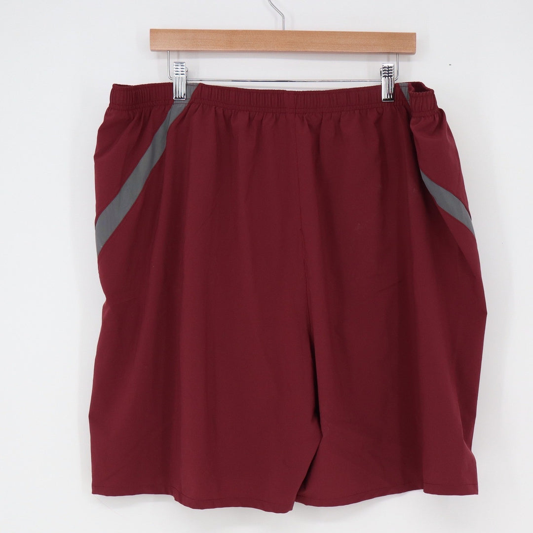 Fitness Gear Athletic Shorts Mens XXL Burgundy Side Stripe Activewear Excellent