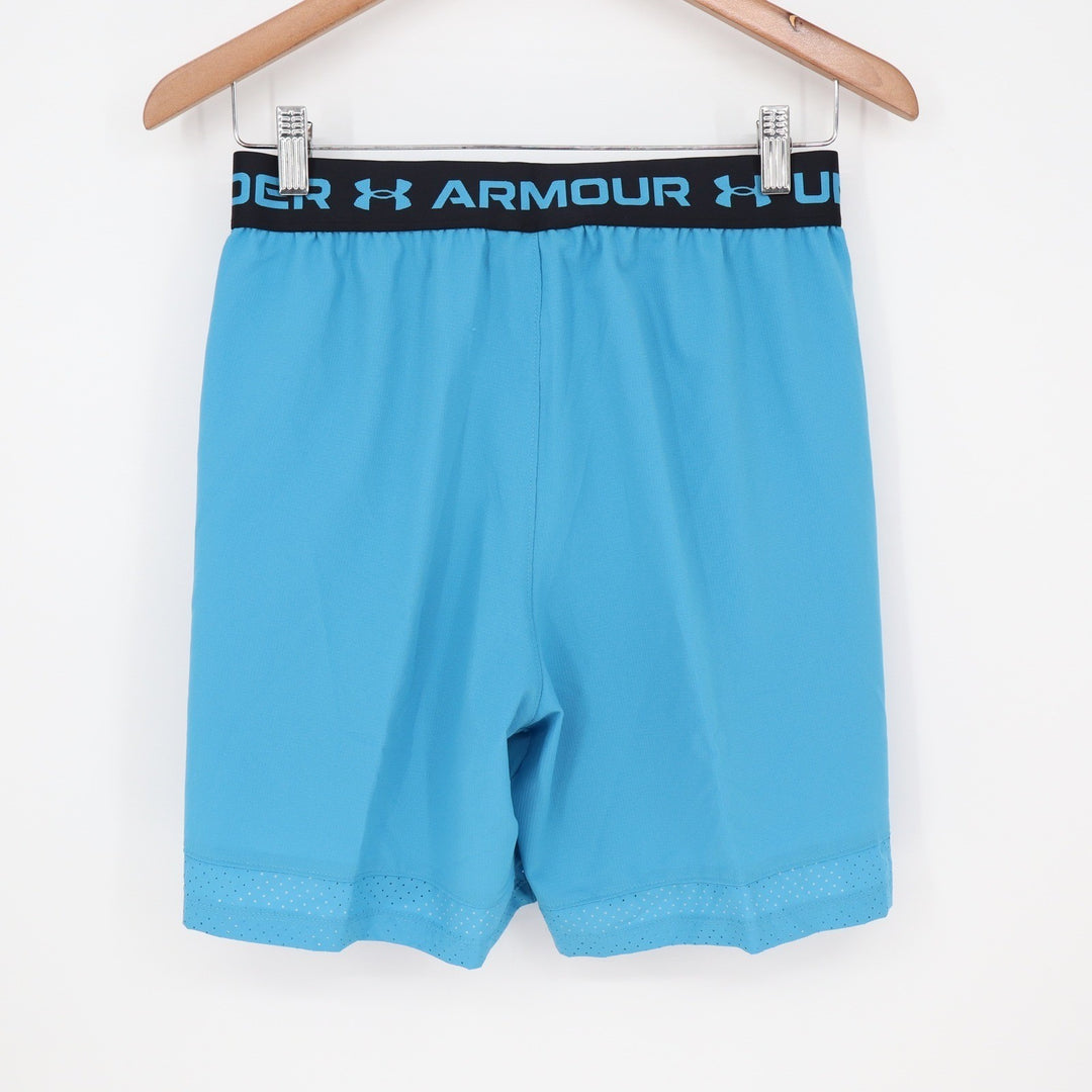 Under Armour Mens Fitted Blue Athletic Training Shorts Size Small 6 Inch Inseam