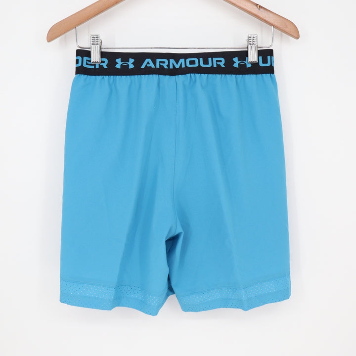 Under Armour Mens Fitted Blue Athletic Training Shorts Size Small 6 Inch Inseam