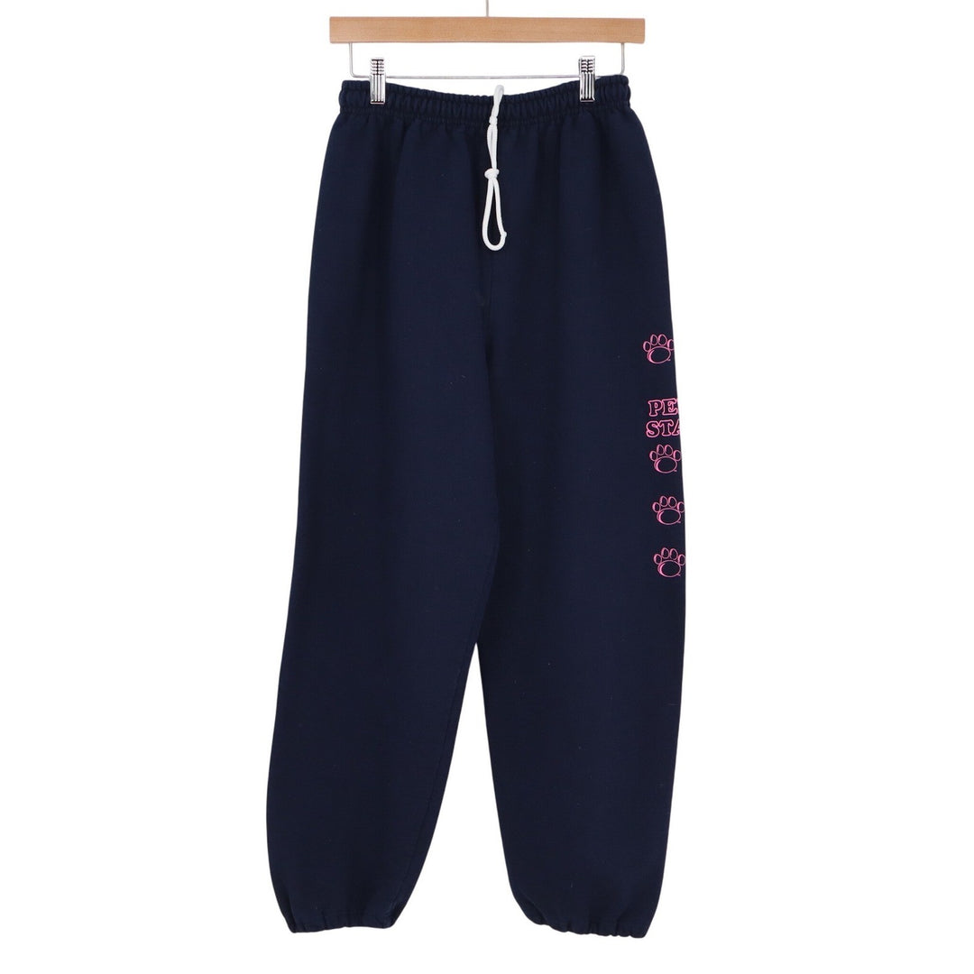 Gildan Penn State Navy Blue Pink Paw Print Graphic Sweatpants Joggers