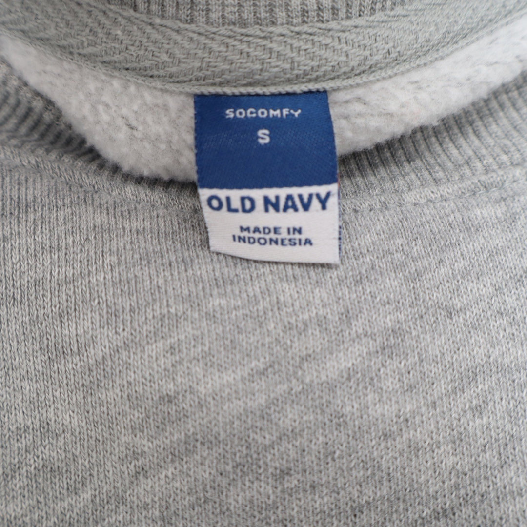Old Navy SoComfy Heather Gray Crewneck Sweatshirt Womens Small Relaxed Pullover