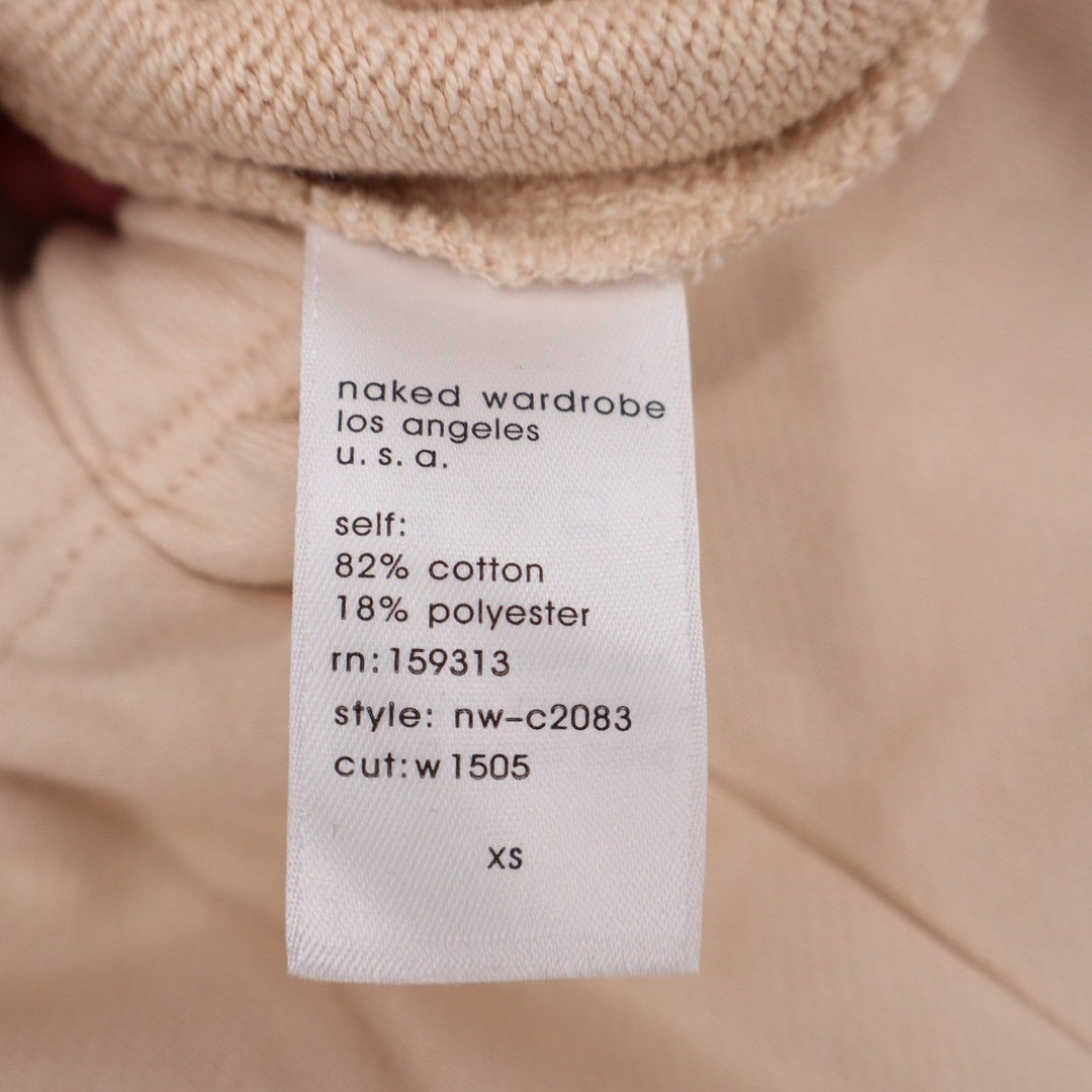 Naked Wardrobe Tan Beige Oversized Sweatshirt and Joggers Lounge Set XS