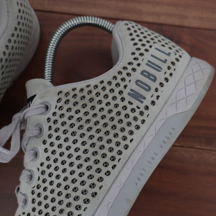 NOBULL Trainers Grey Perforated Athletic Shoes Women's Size 8.5