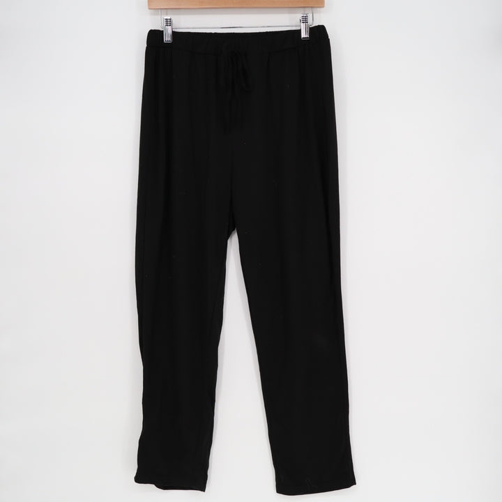 Shein Trousers Womens Large Black Stretch Slash Pockets Drawstring Waist Active
